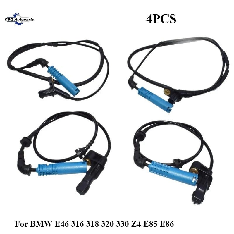 

34526752681 4PCS Front Rear Left Right ABS Wheel Speed Sensor New For BMW E46 316 318 320 330 Z4 E85 E86 34526752682 34526752683