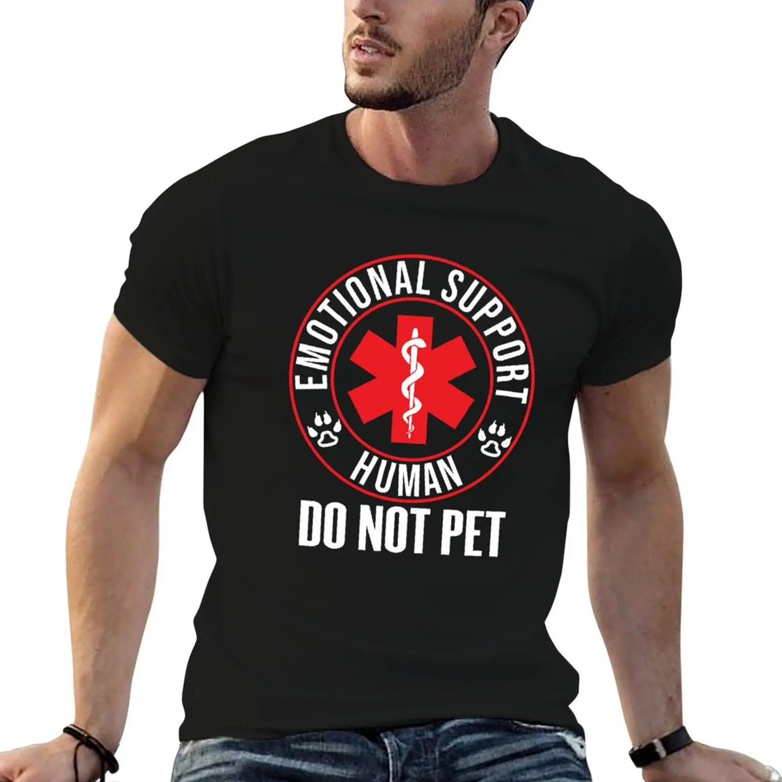 Emotional Support Human Do Not Pet - Service Dog Love Humor T-Shirt Summer Fashion Casual Tee Shirt