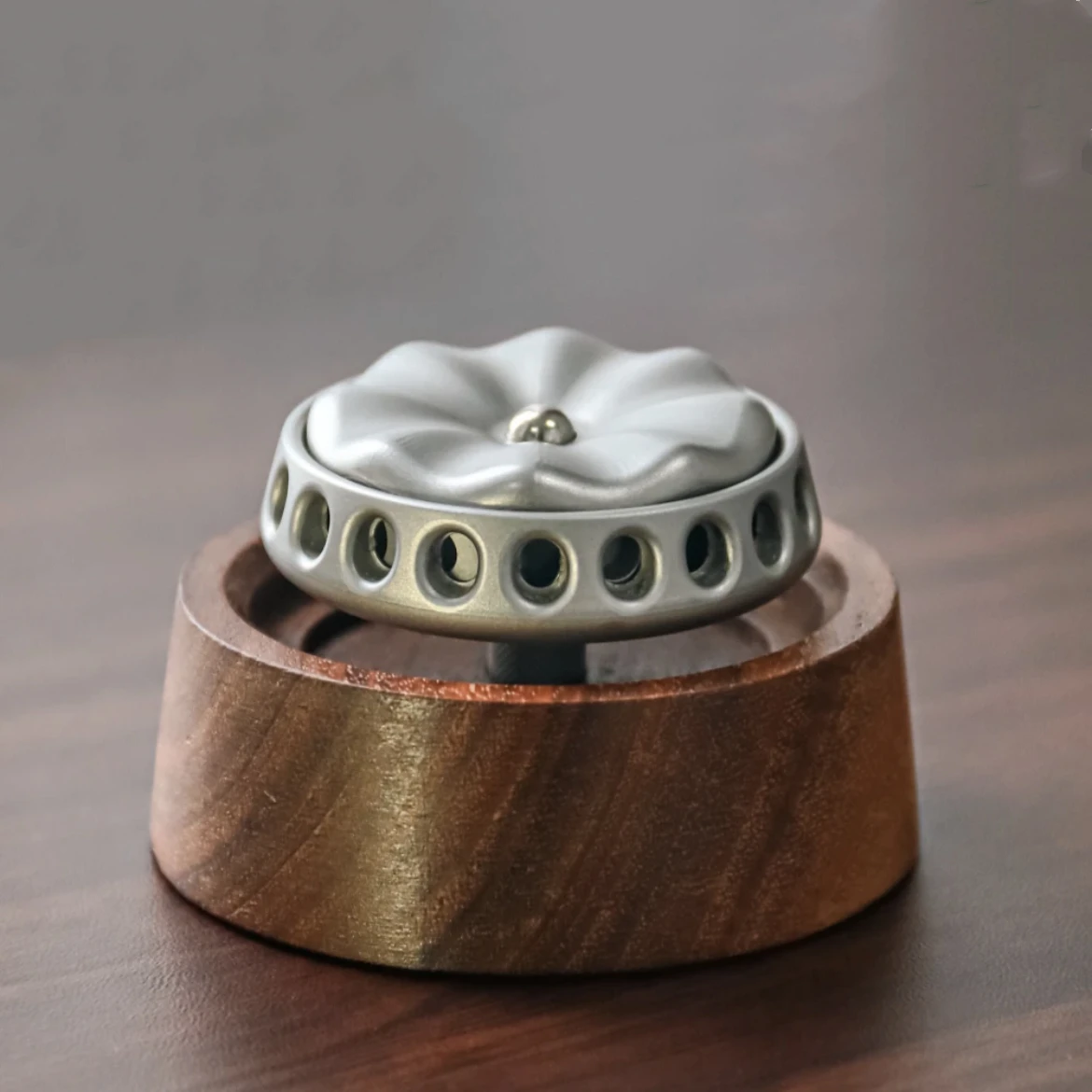 ดอกไม้ที่เก็บรักษาไว้แบบพกพา EDC Fidget Spinner Slider ไทเทเนียมโลหะของเล่นป้องกันความเครียด Sensory ADHD Fidgeting ของเล่นเดสก์ท็อปเครื่องประดับ