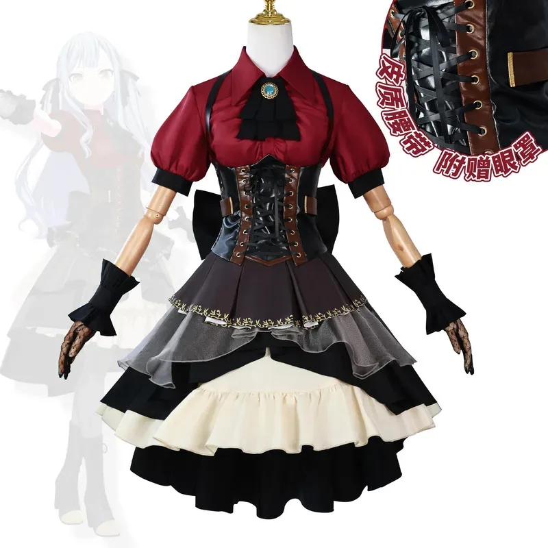 متوفر في المخزون حلم أنيمي بانج! أزياء واكابا موتسومي التأثيرية إنها MyGO! أزياء Ave Mujica Oblivionis التأثيرية شعر مستعار قوطي ADGKTV4689