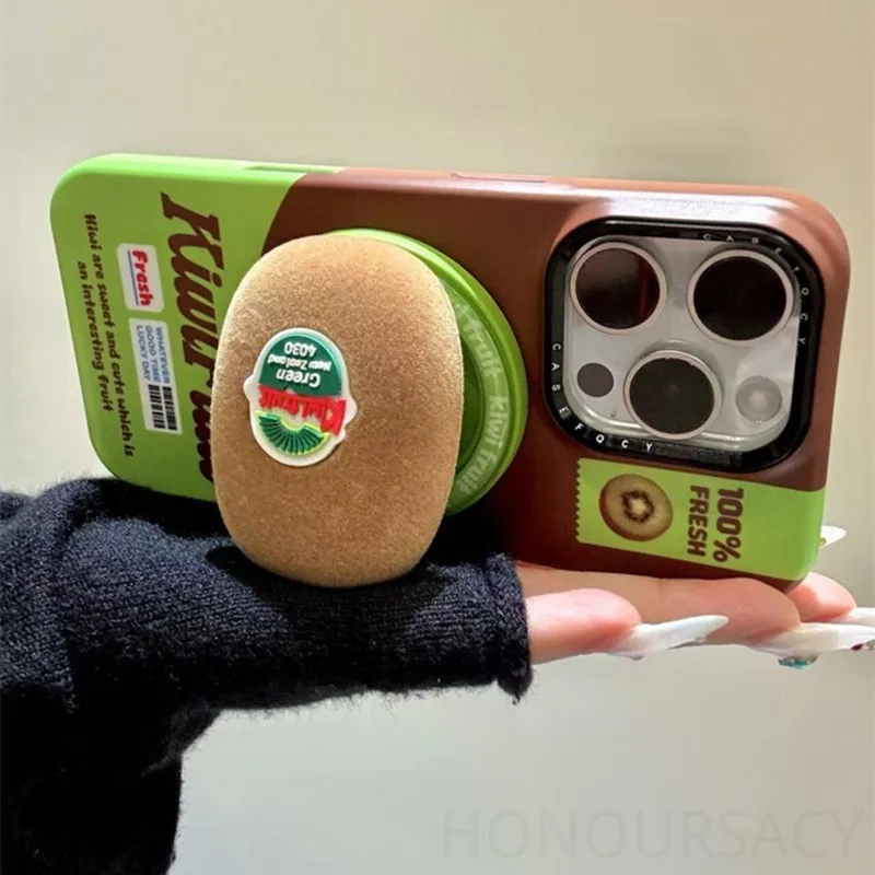 

Креативные чехлы для телефонов с имитацией киви и фруктами, магнитная подставка для IPhone 17 Pro Max 16 14 13 Pro, задняя крышка 15 Plus, защитные чехлы