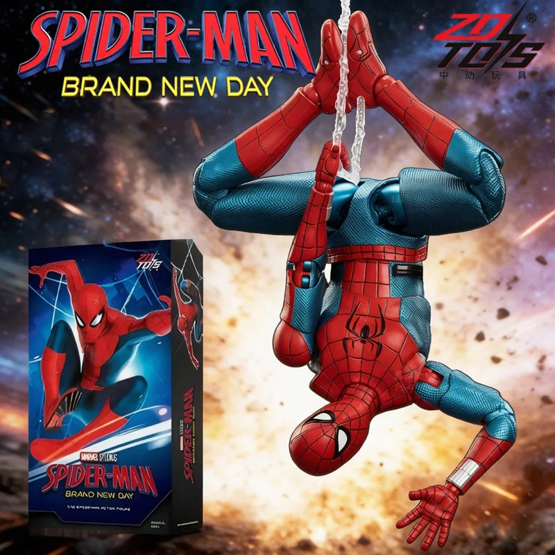 Zd Toys Genuine 1/10 Scale Movie Spiderman Brand New Day Action Figures Movable Joints Collectible Model Doll Set For Fans Gift