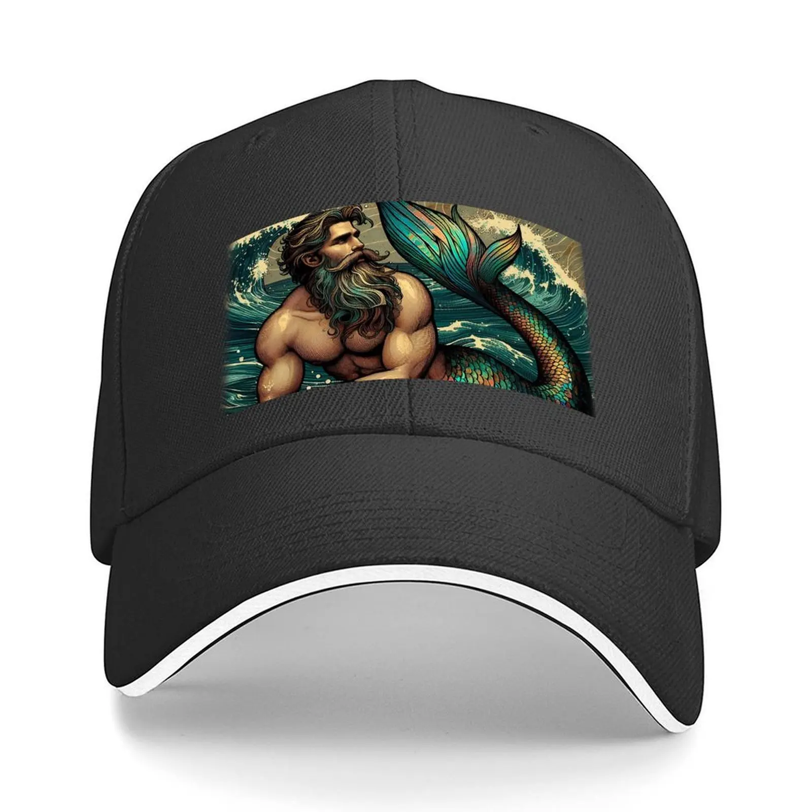 

iridescent merman Baseball Cap Golf Wear foam party Hat luxury woman cap New In The Hat Women Caps Men's