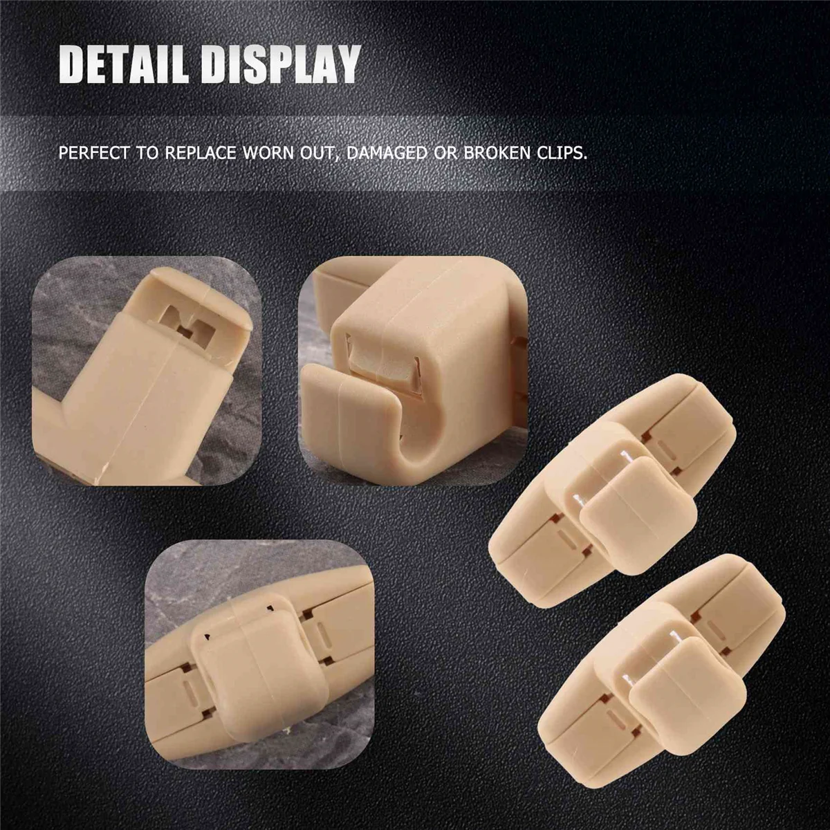 ベージュのサンバイザークリップホルダー、BMW e46 3シリーズ用ブラケット325 m3、2x、51168243575