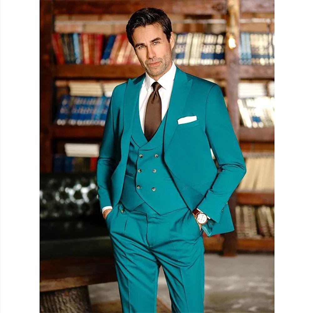 Fashion Single Breasted Men's Suit Three-pieces(Jacket+Pants+Vest) Chic Fashion Casual Party Prom Wedding Set