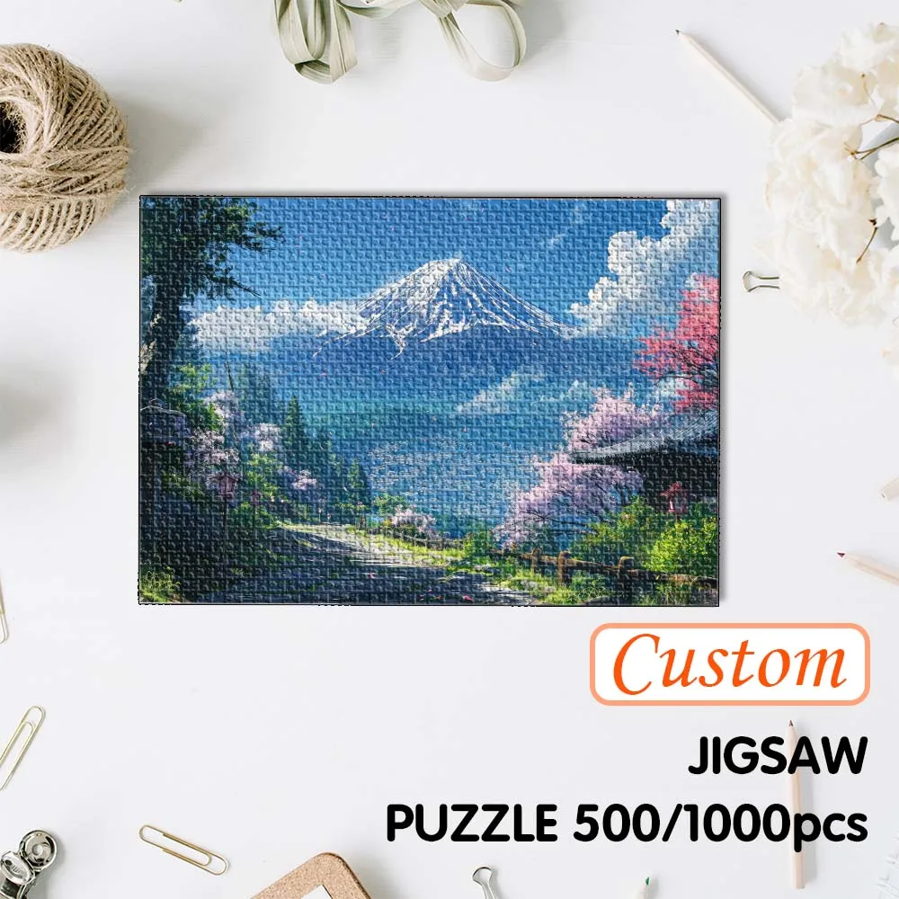 35/150/300/500/1000pcs Beautiful scenery Custom Photo Personalised Decompression Puzzles Jigsaw puzzle Mosaic Custom Puzzles