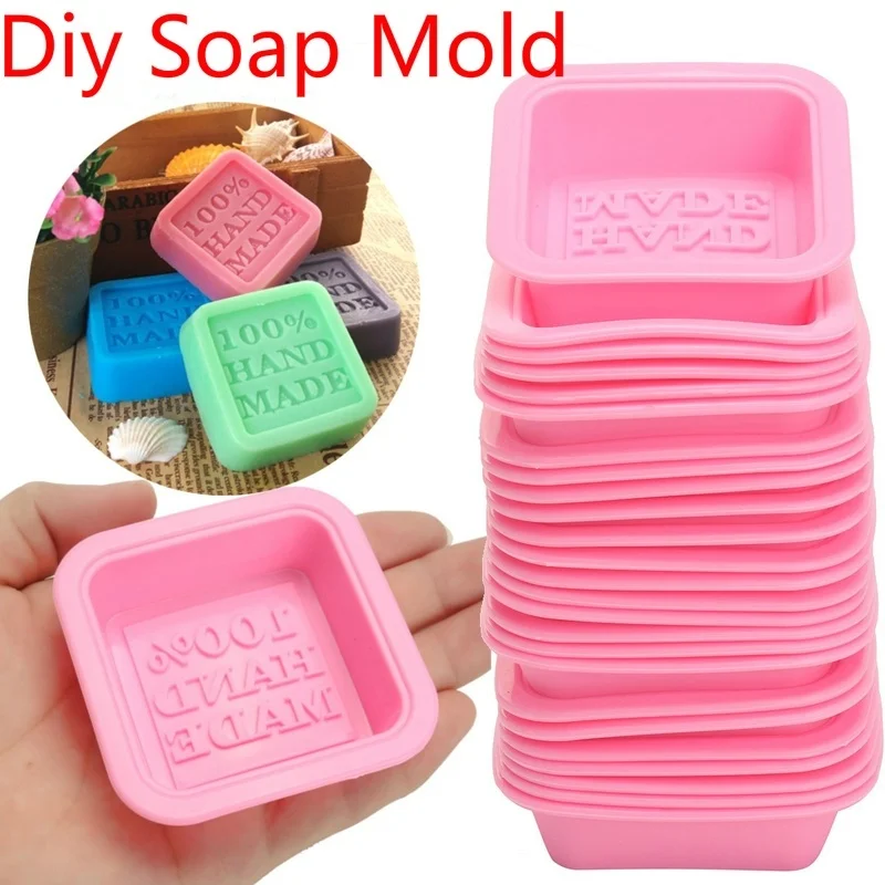 20/10pcs Soap Molds Oven Square Silicone Handmade Silicone Craft Cute Craft Art Square Silicone Oven Handmade  Diy Tool