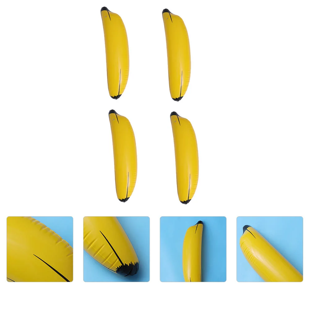 

4 Pcs Inflatable Banana Giant Floats Baby Toys Kid Swimming Plastic Prop Christmas Child