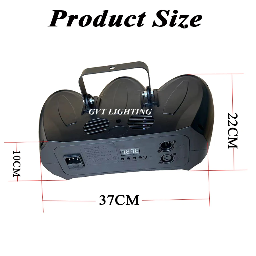 30W RGBW รูปแบบที่มีสีสัน Stage Effect Light ควบคุมเสียง Self-Propelled LED สามหัว Airship โปรเจคเตอร์ DJ Disco Party ไฟ