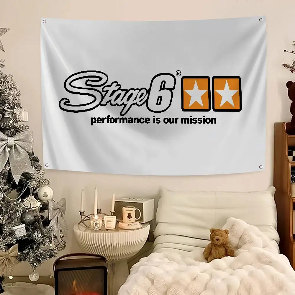 S-Stage Cool 6 Flag Banners Four Hole Flag Polyester Outdoor Decor Room Aesthetic