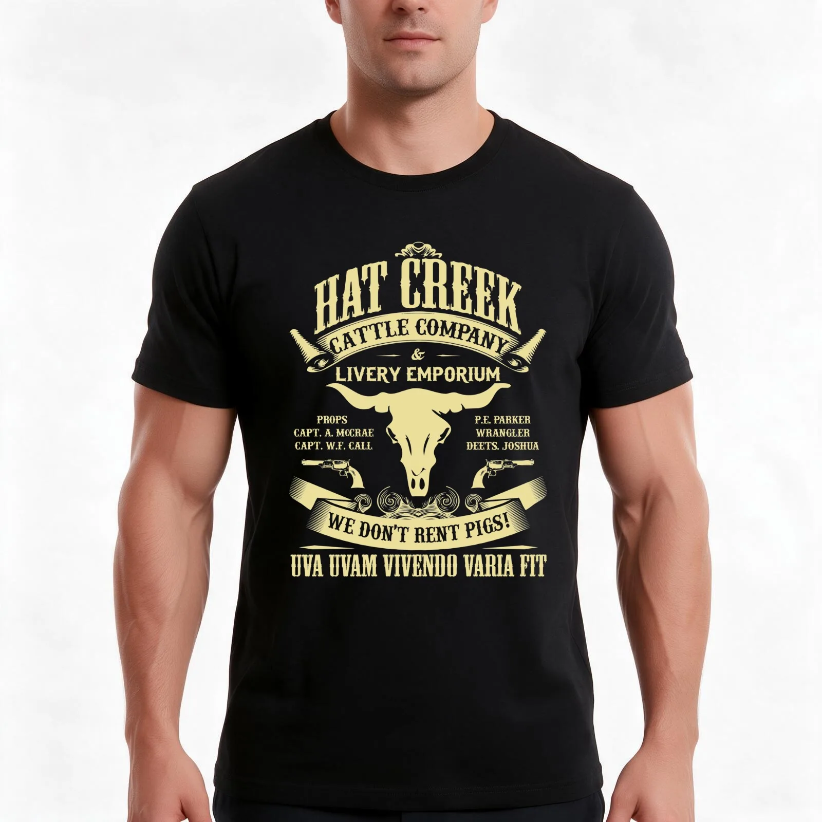 Lonesome dove - Hat Creek T-Shirt, Summer Casual Cotton Tee, Oversized Streetwear Tops, Vintage Graphic Print, Unisex Men Women