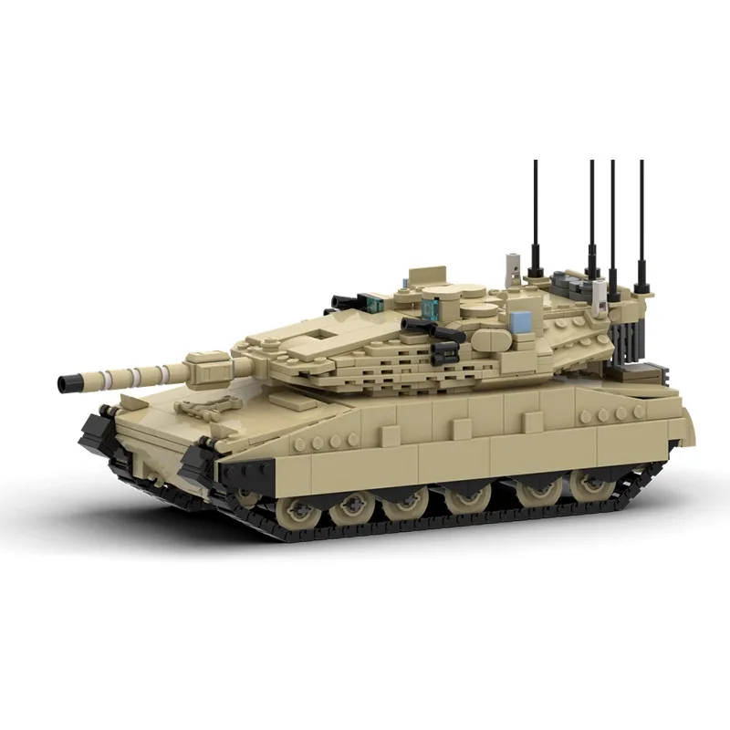 Merkava Mk4 Tank Blocks, Modern Military Armored Vehicle Model, DIY Bricks for Military Fans, Collection & Display