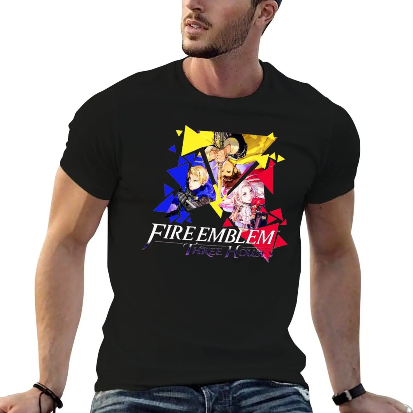 

Fire Emblem Three Houses - Edelgard, Dimitri, Claude Premium Scoop T-Shirt t shirts for man cotton mens graphic t shirts T-Shirt