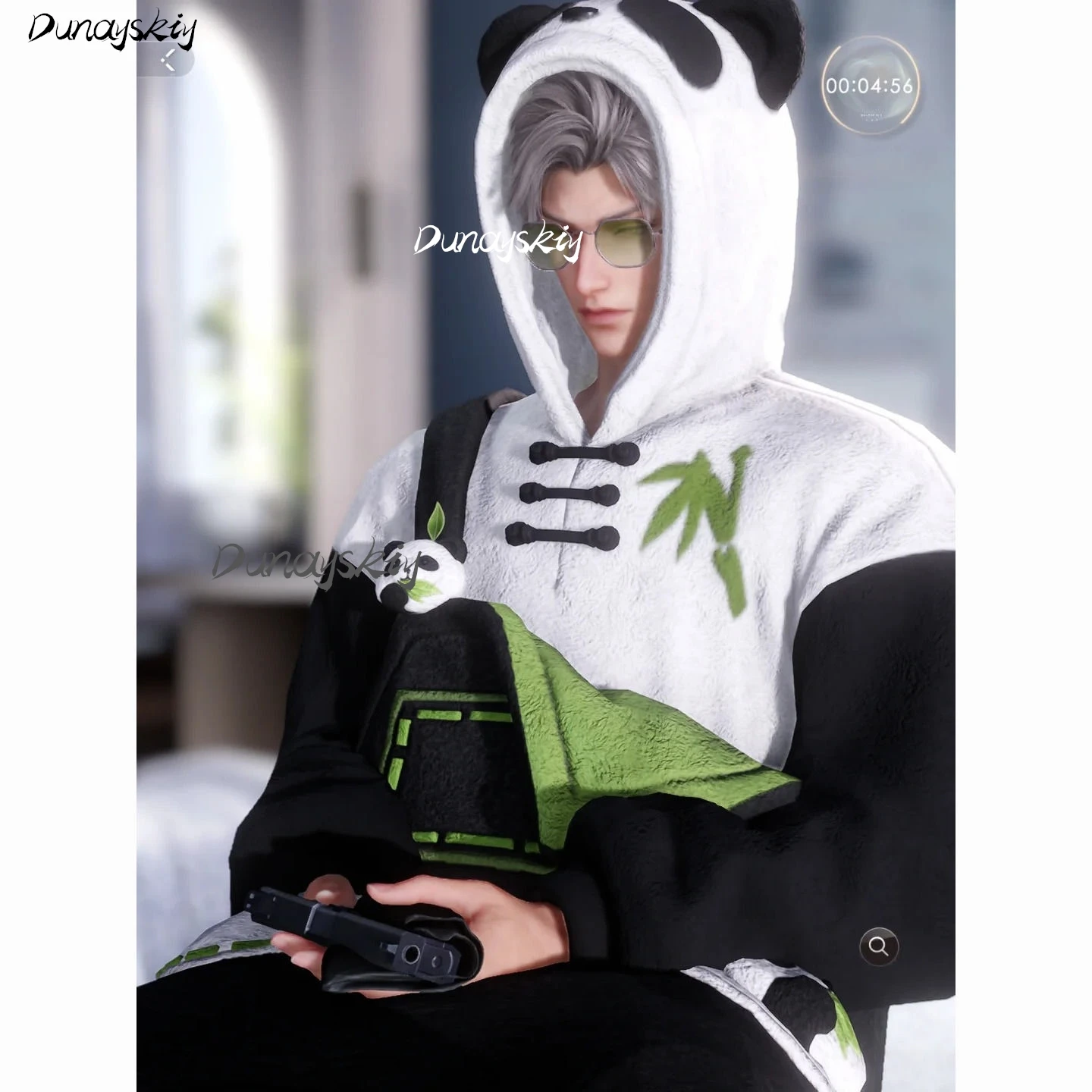 مجموعة أزياء Love and Deepspace: مجموعة أزياء Panda Onesie Xavier Sylus Zayne Rafayel - شتاء دافئ ومريح ومخصص
