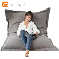 OTAUTAU 140x180cm 6ft Gigantyczny prostokątny pokrowiec na sofę bez wypełniacza Zewnętrzny wodoodporny worek fasoli Pillowsac Lounge Recliner DD006