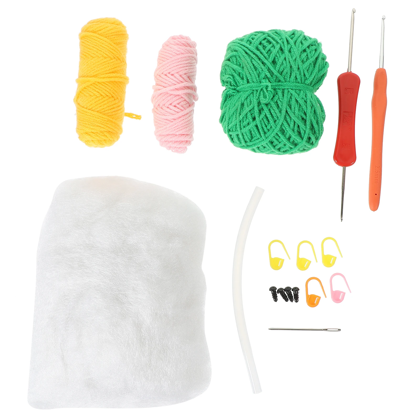 Kit materiale all'uncinetto Strumenti per filo di plastica Principianti Bambini Adulti Decorazioni artigianali Impara a maglia Set di uova di dinosauro Kit fai da te