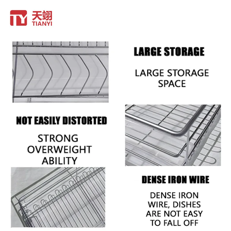 Multifunctional Kitchen Cabinet Pull Out Drawer with Durable Stainless Steel Design for Modern Storage Basket