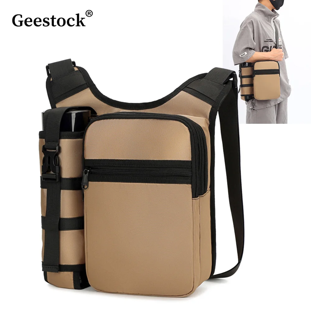 

Geestock Men's Crossbody Bag, High Quality Men's Single Shoulder Bag, Outdoor Sports Travel Shoulder Water Cup Crossbody Bag ﻿