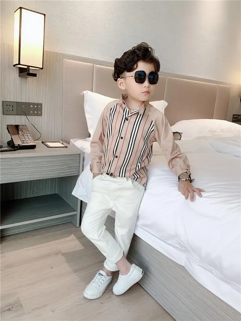 Children\'s Spring and Autumn New White Boys\' Pants Baby Elastic Slim Fit Middle And Big School Cotton Trousers FOR Kids