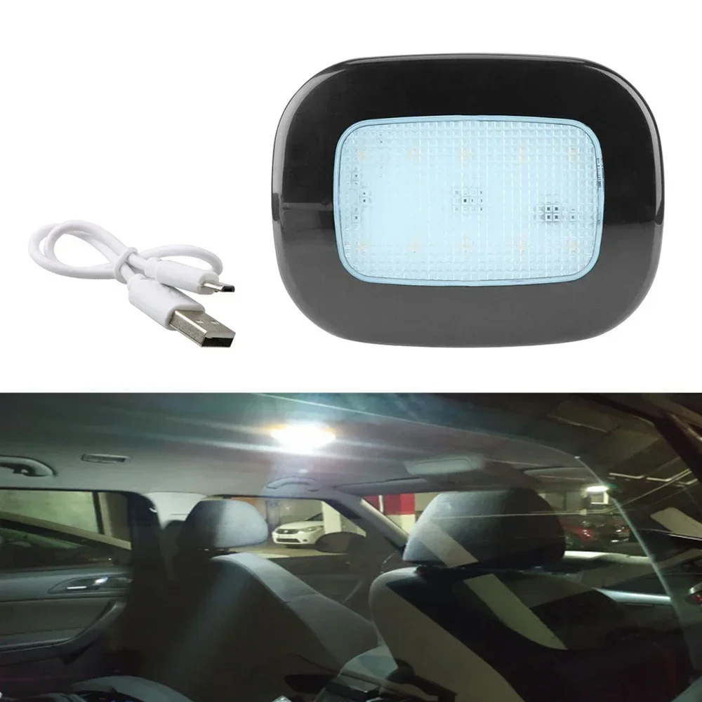 

Night Light Room 10Led Bulbs DC 5V Roof Auto Interior Dome Reading Touch USB Charging Atmosphere Decoration White Lighting Lamps