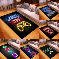 Gamepad Symbol Carpet for Gaming Rooms Bedroom Living Room Decor Non-slip Carpets Machine Washable Floor Mats Area Rugs