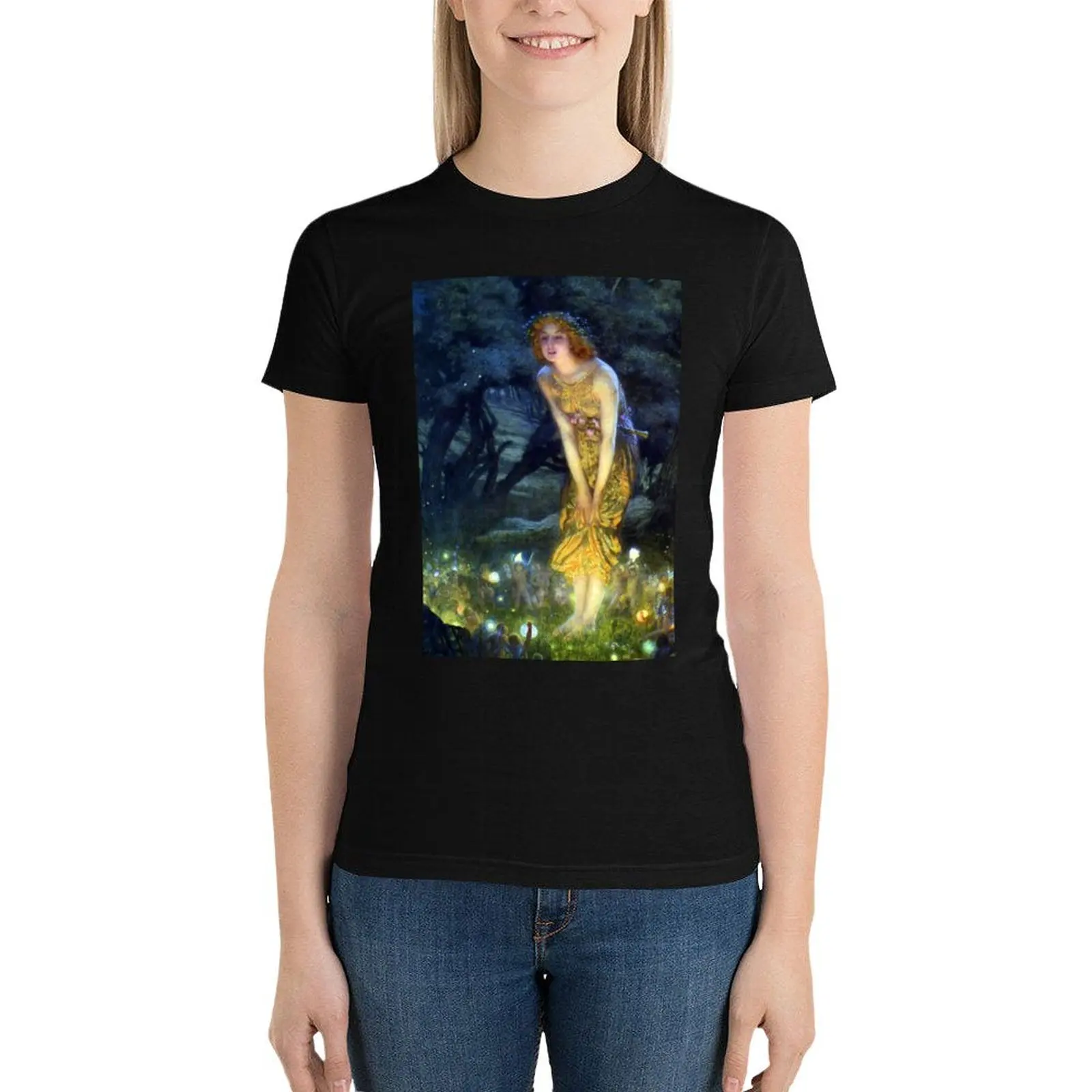 Midsummer Eve - Edward Robert Hughes T-Shirt tops cute clothes vintage clothes summer tops Summer Women's clothing