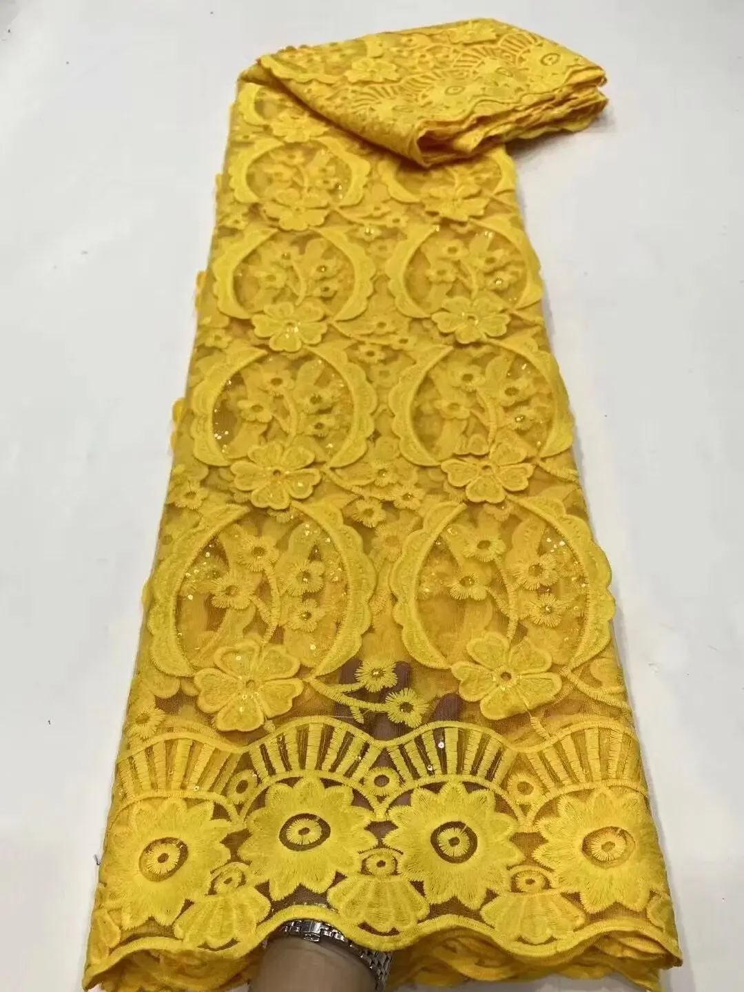 

African Lace Fabric Handmade 3D Eembroidery Tulle Lace African Lace Fabric French Nigerian for Wedding Dress