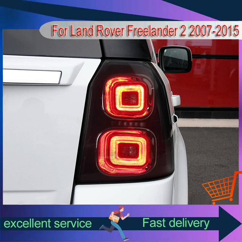 Car Taillight For 2007-2015 Land Rover Freelander 2 Rear Lamp DRL Turn Signal Highlight LED Bulbs Reverse Auto Car Accessories