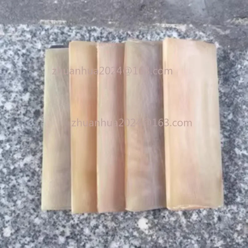 2pcs Natural Flower Sheep Horn Sheet Knife Blanks Plate Scales Handle Material DIY