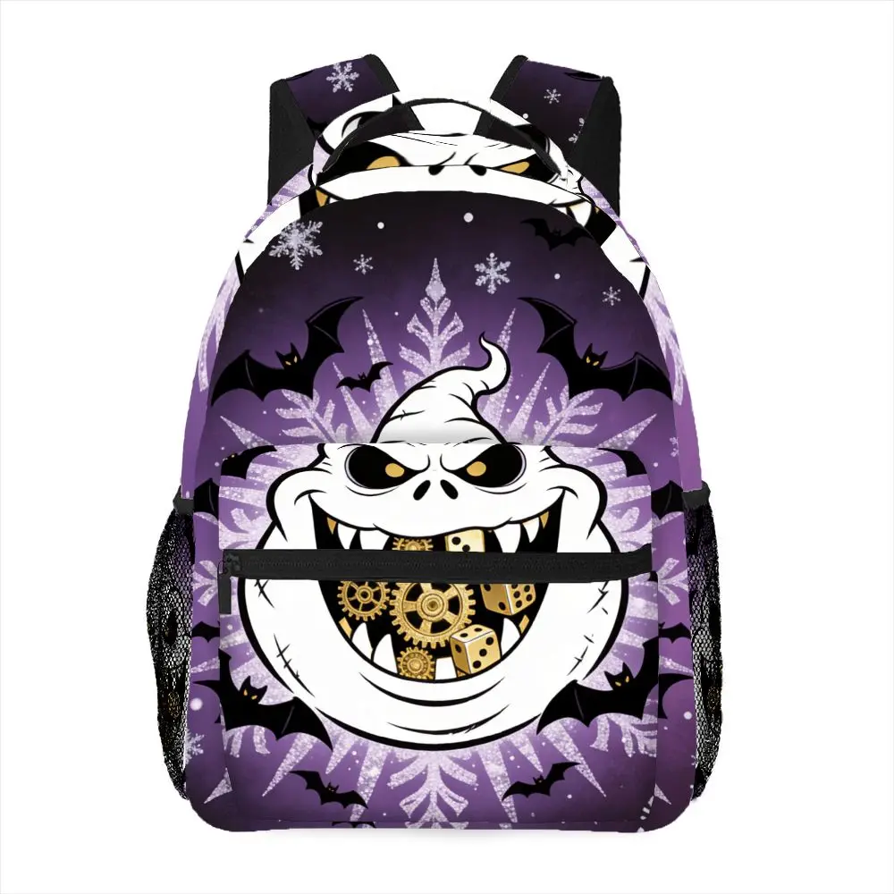 1 peça mochila unissex com estampa de desenho animado Disney Oogie Boogie com alças ajustáveis e fecho de zíper