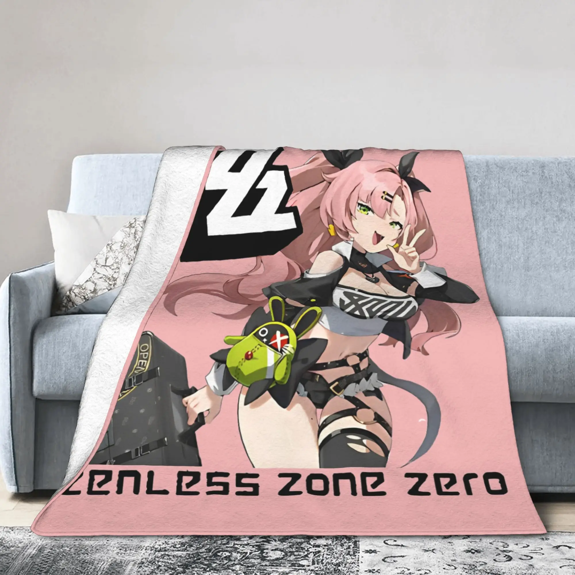 

Zenless Zone Zero Nicole Demara Flannel Blanket ARPG Game Role-Playing Funny Throw Blankets for Home 150*125cm Ultra-Soft