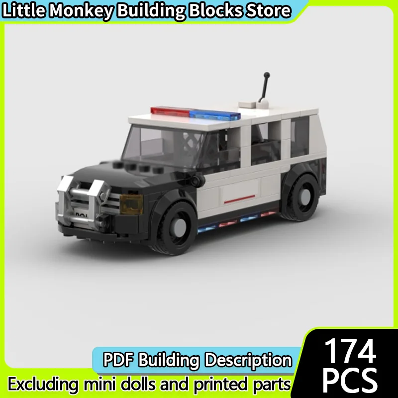 Speed Racing Car Model MOC Building Bricks Police Interceptor Car Modular Technology Children Holiday Gifts Assemble Toys Suit
