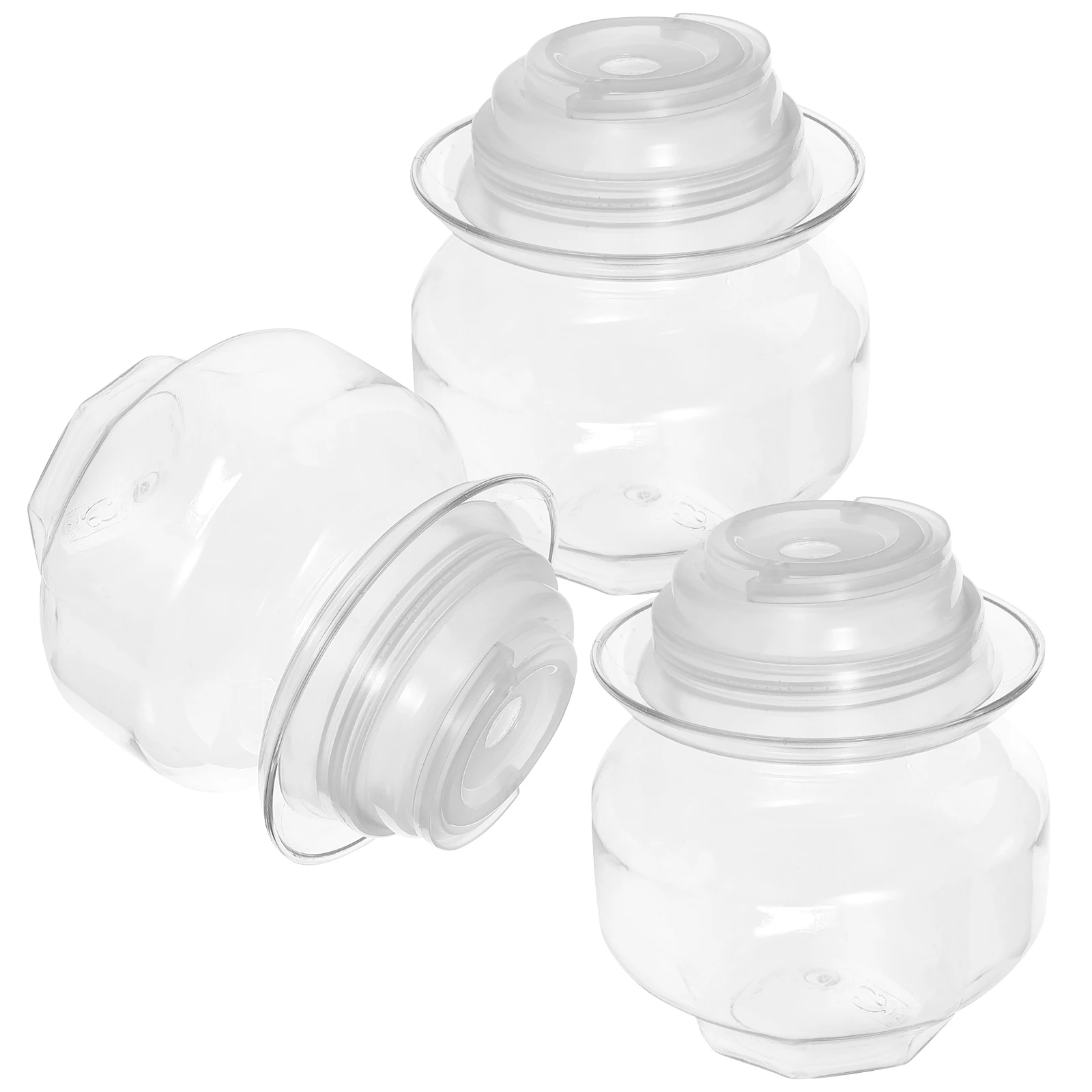 

3pcs Reusable Plastic Beverage Bottles Wide Mouth Juice Container For Milk Tea Drinks Portable Cold Storage Party Outdoor Use