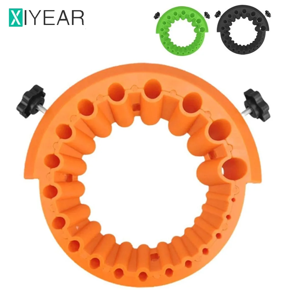 

Anti-Stripping Angle Grinder Drill Bit Sharpener 2-13mm 20 Holes with Metal Thread Inserts Fit 115/125 Grinders Renew Old Bits