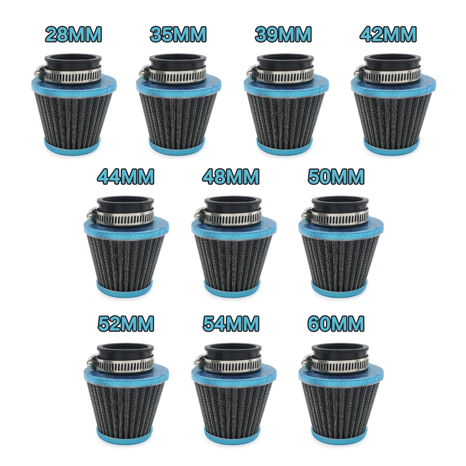 35/39/42/44/48/50/52/60MM Filter Mushroom Head Intake Cleaner Accessories Universal Motorcycle Carburetors Air Filter Nonwoven