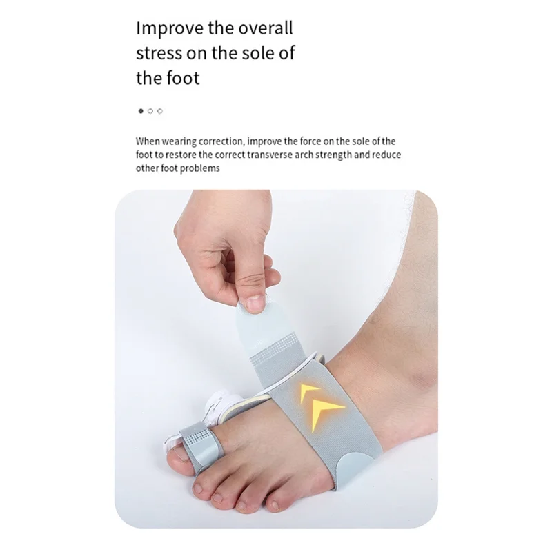 

Bunion Corrector For Women Men, Adjustable Knob Double Correction Separator For Splints Hammer Toe Straightener-AT64