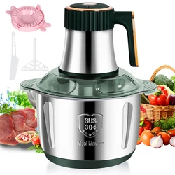 Electric Meat Grinders 5L Food Crusher 6S Stainless Steel Multifunctional Vegetable Slicer Processor Chopper Kitchen Appliances