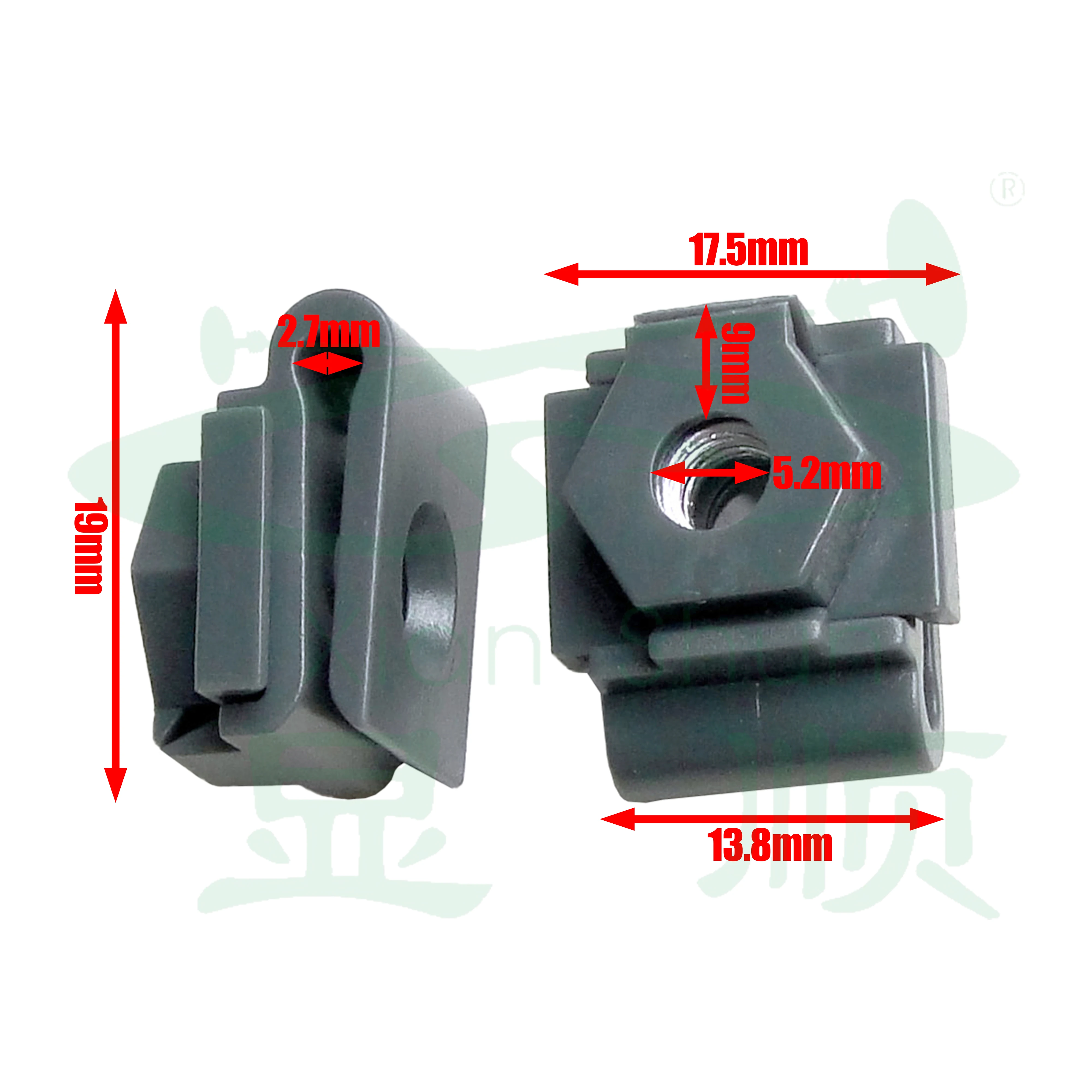 10/20/50Pcs Grey POM U-type Nut Interior Replacement Parts Car Fastening Clips Car Accessories For Subaru 91086AA000