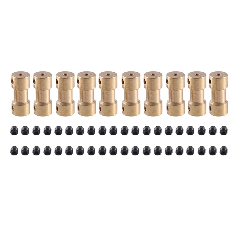 10Pcs RC Brass Coupling Brass Coupling Extension Connector For Remote Control Vehicle Model