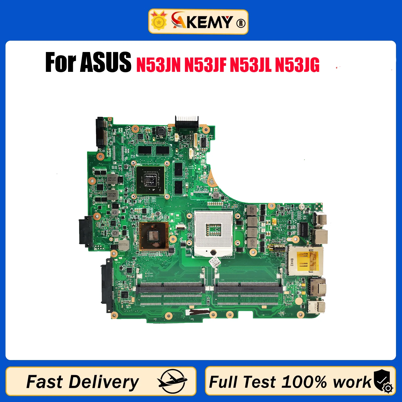 

N53JN Материнская плата для ноутбука ASUS N53J N53JN N53JF N53JL N53JG Материнская плата для ноутбука в наличии 100% тестирование ОК быстрая доставка stk