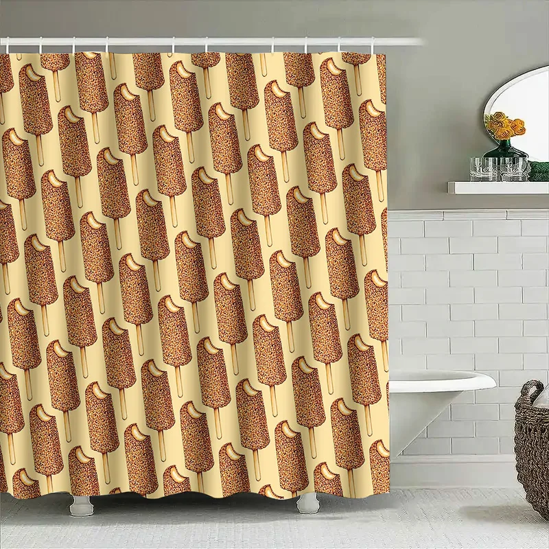 ستارة حمام بطبعة الفهد، نمط حيوانات الغابة، ديكور الحمام، بطانة حديثة قابلة للغسل مقاومة للماء