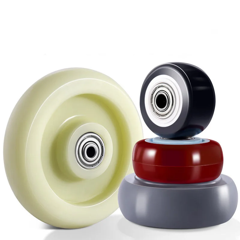 1Pc 1.5/2/2.5/3/4/5 Inch Polyurethane/Rubber/Nylon Swivel Castor Wheel Single Wheels Trolley Furniture Caster Replace Rollers