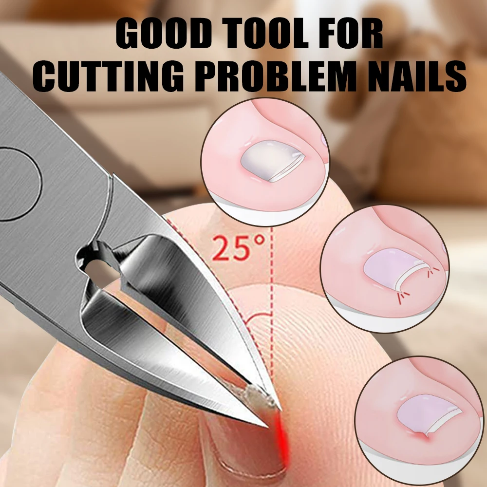 1 Uds. Pinza para cutículas de uñas encarnadas plateadas, cortador de bordes, tijeras para manicura, alicates, herramienta para pedicura, producto para eliminar la piel muerta