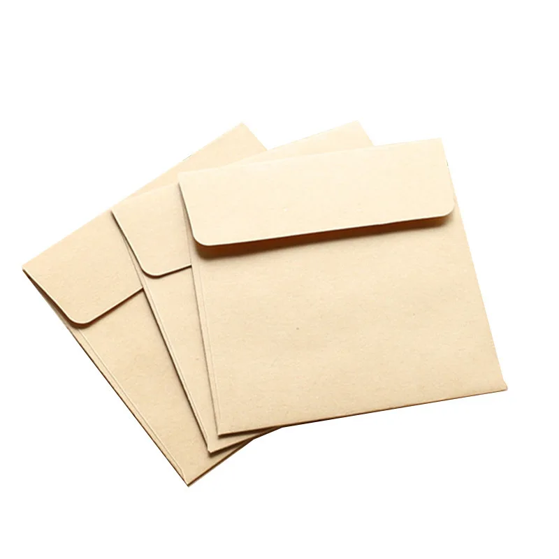 10Pcs 10x10cm Colorful Blank Mini Paper Envelopes Wedding Party Invitation Greeting Cards Gift Cover New Year Greeting Envelope