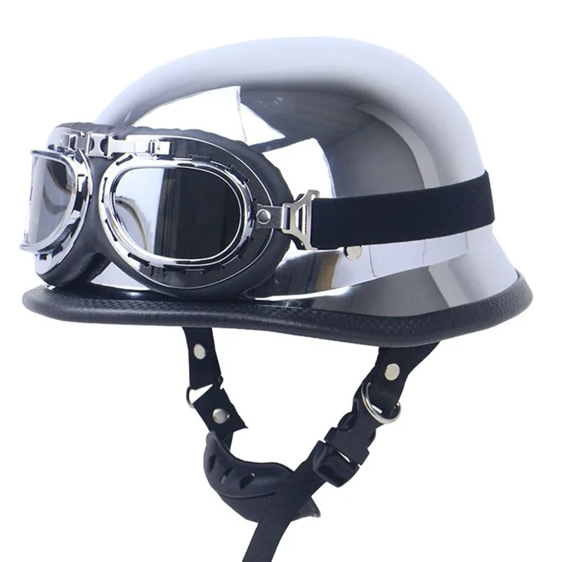 

ZR-307 electroplated silver helmet American goggles DOT certified retro helmet M35 helmet mirror