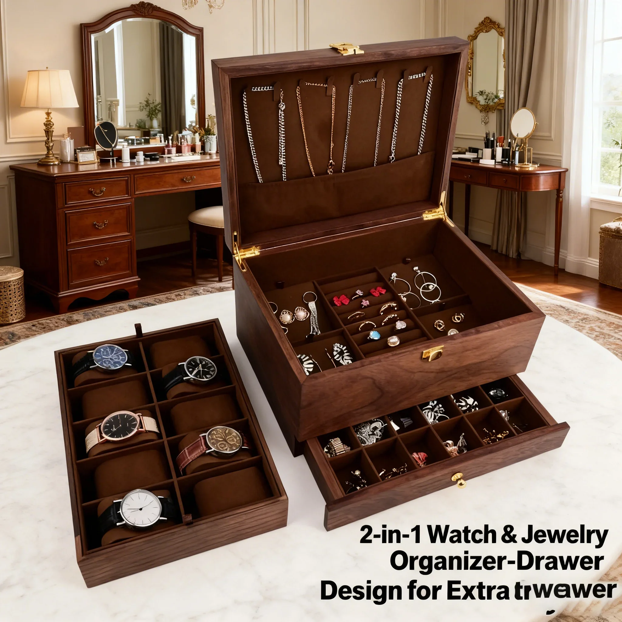 Retro Wooden Watch Storage Box Display - in Stock Wholesale Various Sizes Available 2 3 6 10 12 20 Watch Storage Boxes