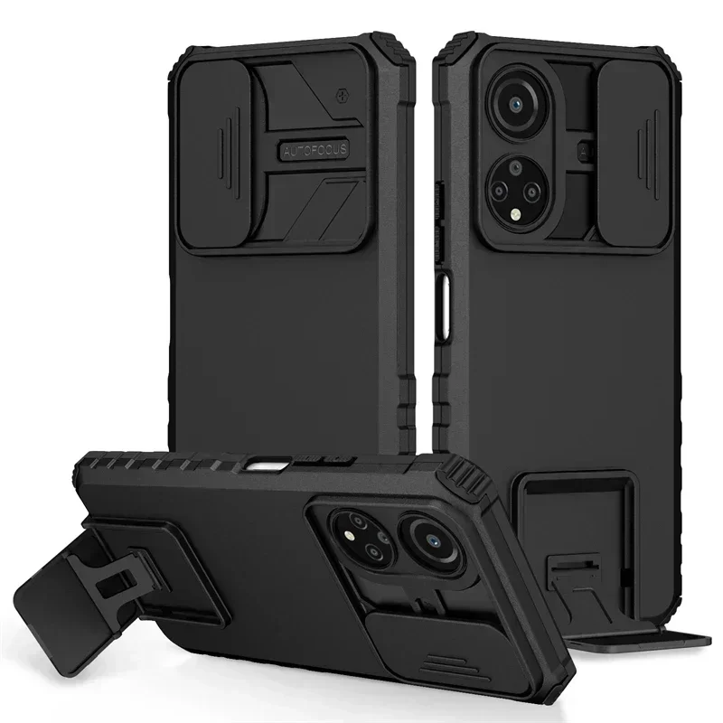 For Honor X7 2022 Case Shockproof Slide Camera Armor Phone Case For Honer Honar X7 X 7 HonorX7 CMA-LX2 6.74 4G Stand Back Cover