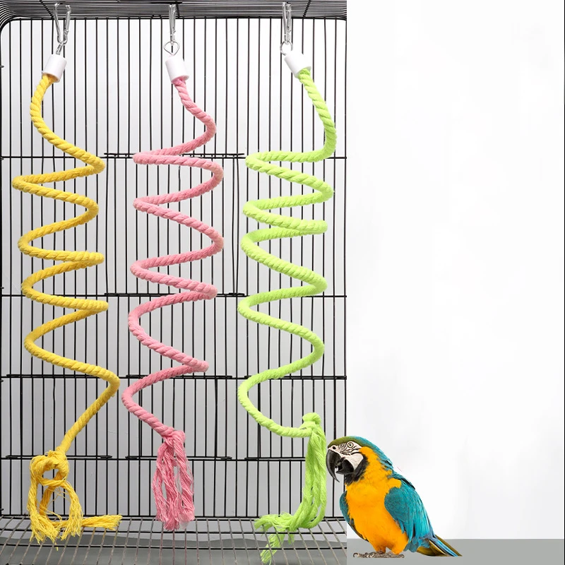 1PC Random Color S/M Bird Cage Accessories Toys for Parrots Bird Chewing Climbing Swing Pet Supplies Jouet Pour Perroquet D9096