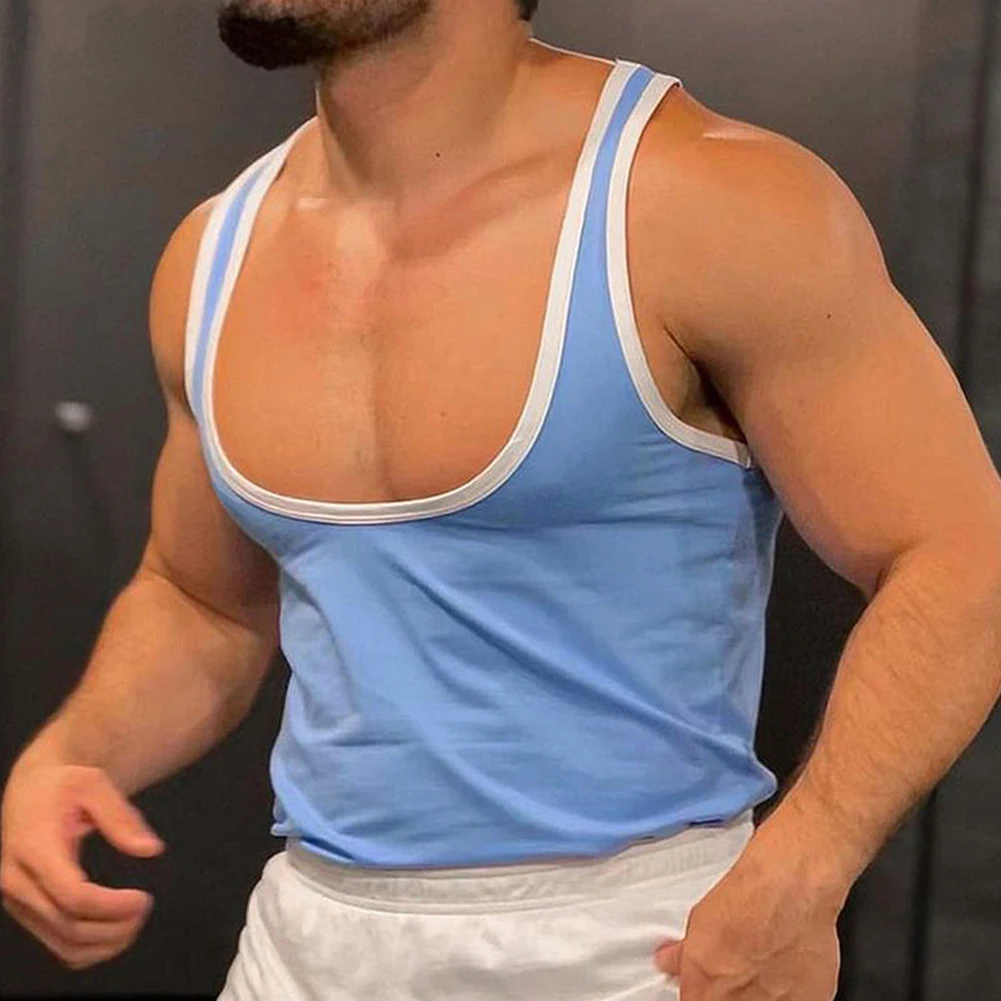 Per l'allenamento fitness Bodybuilding Top Abbigliamento fitness casual per uomo Gilet casual vestibilità comoda per l'uso in palestra