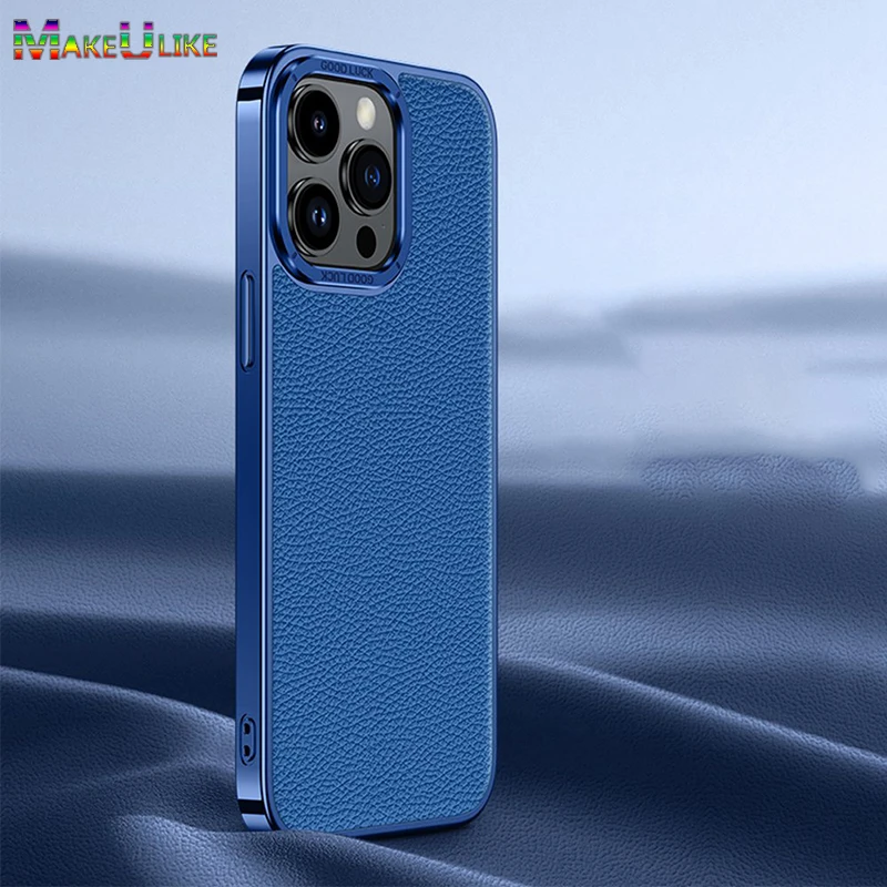 

Чехол из натуральной кожи для iPhone 14 Pro Max, роскошный противоударный чехол для iPhone 12 13 15 Pro Max 15 Plus